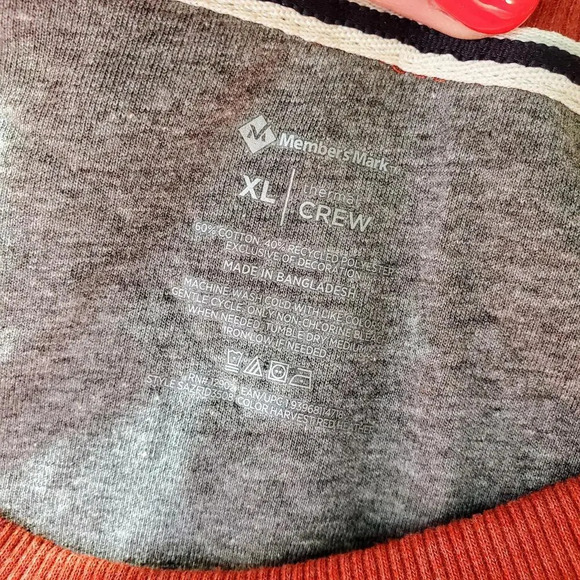 Member's Mark Thermal Crew Shirt Men's XL Waffle Knit Harvest Red Heather - Picture 3 of 12